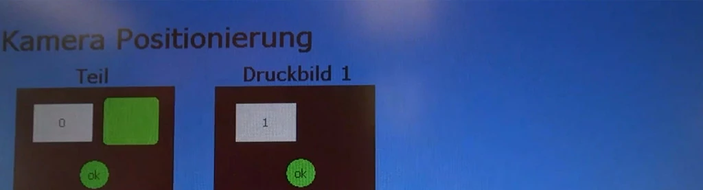 Kameraüberwachung und Kamerapositionierung im Tampondruck